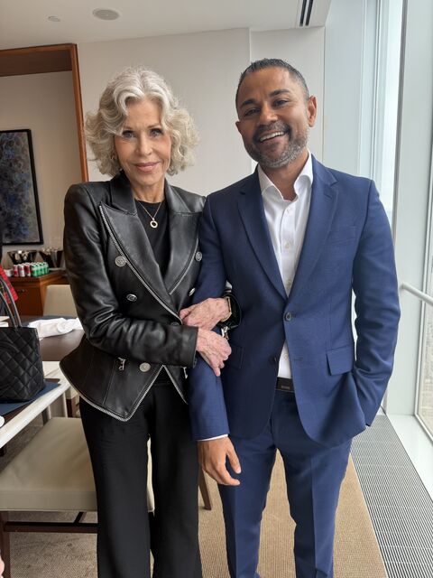 Shameek with Jane Fonda