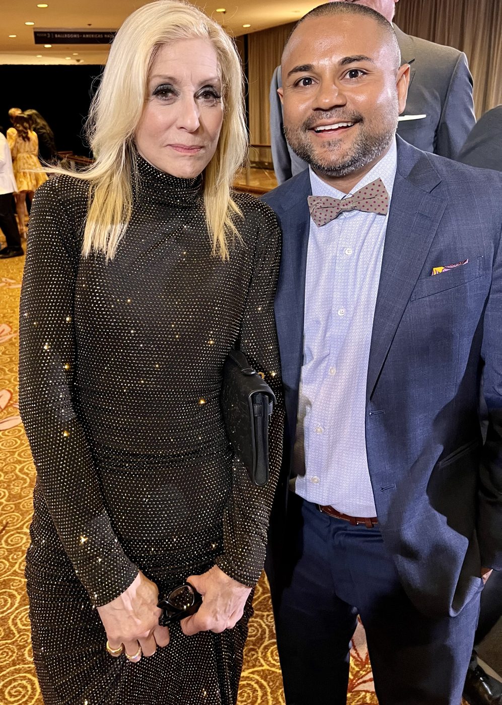 Shameek in a bow tie at an evening gala