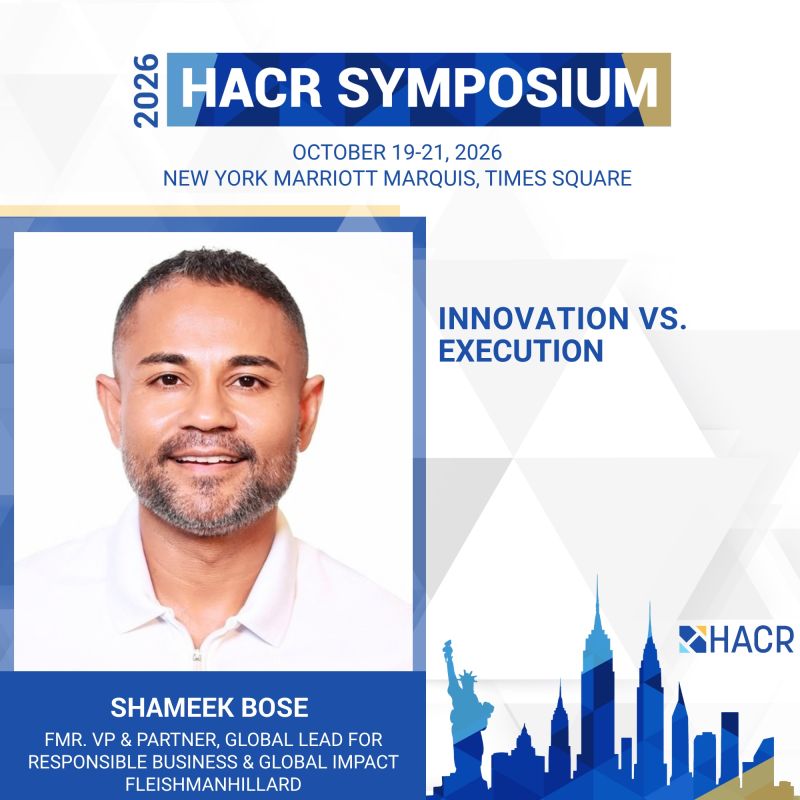 HACR Symposium speaker card: Innovation vs. Execution