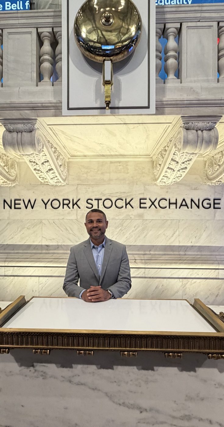 Shameek at the New York Stock Exchange