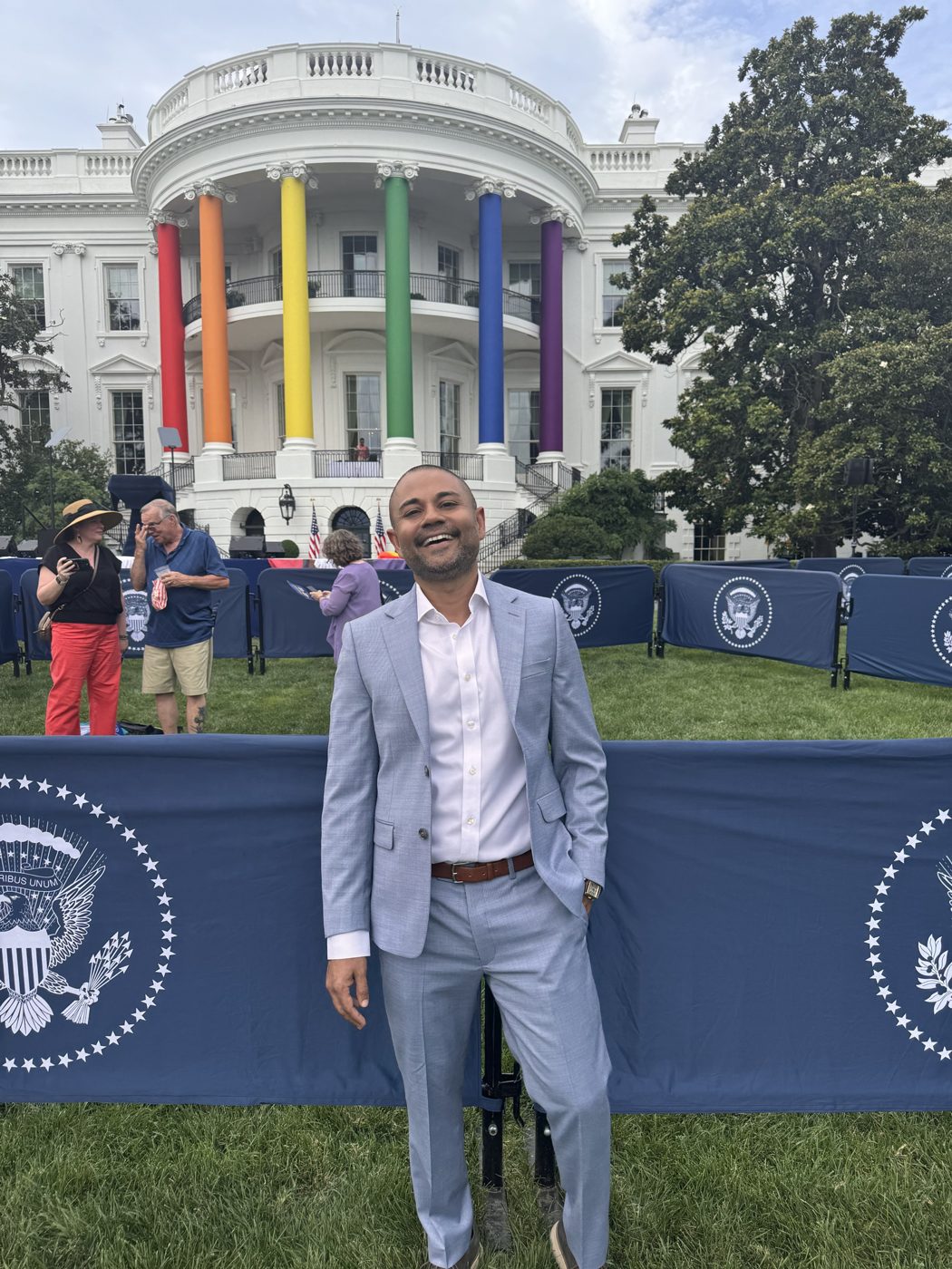 Shameek on the White House South Lawn